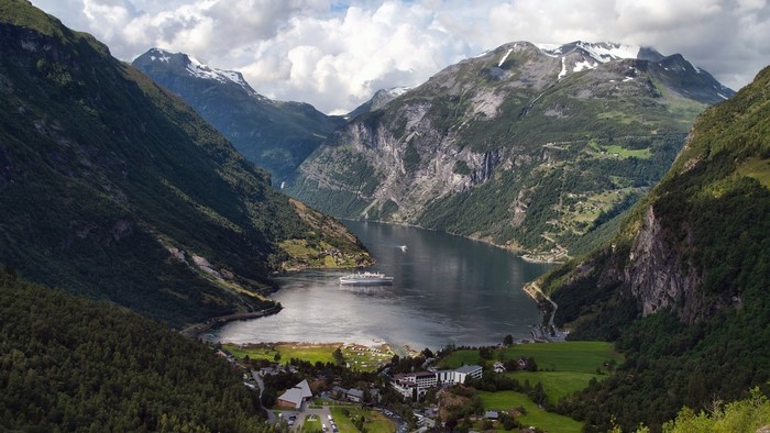 Serene Fjord Valley Surrounded by Majestic Mountains