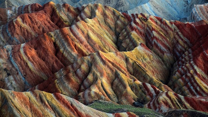 Rainbow Mountains Landscape at Zhangye Danxia National Geological Park