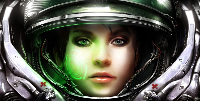 StarCraft Medic in a helmet