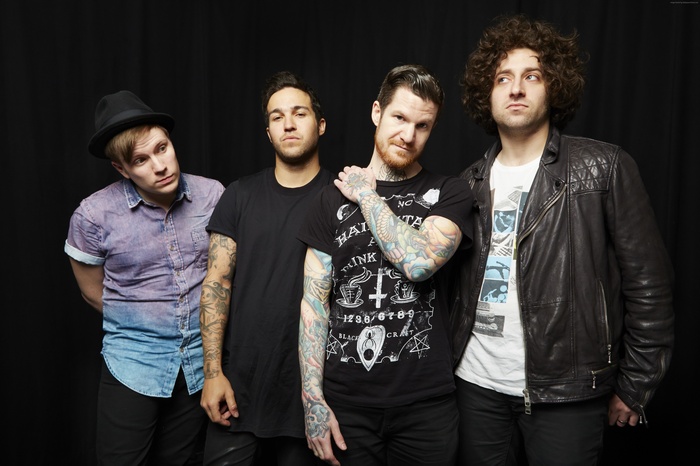 Fall Out Boy band members posing
