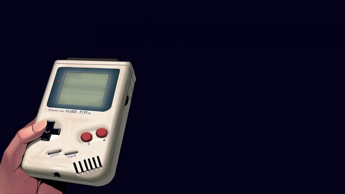 Nintendo Game Boy held in hand