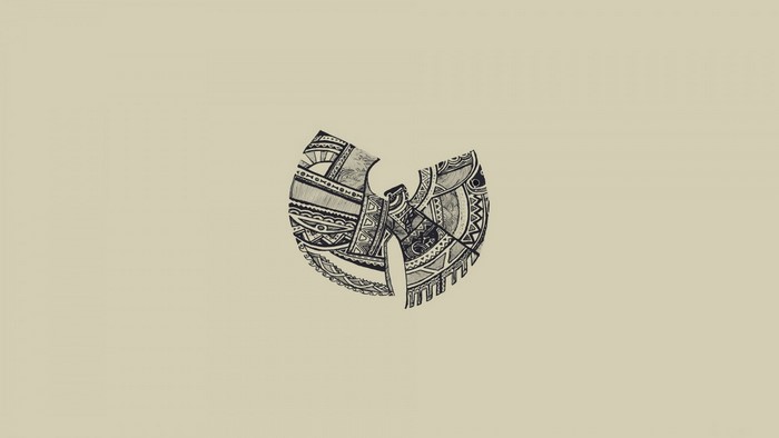 Wu Tang Clan logo with tribal patterns