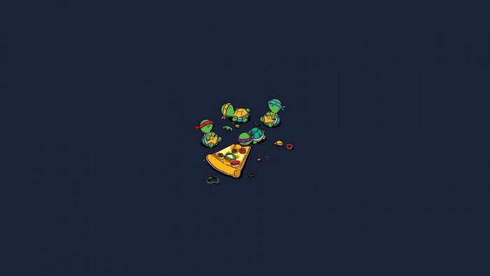 Teenage Mutant Ninja Turtles with Pizza