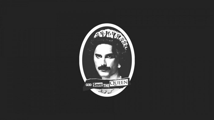 Freddie Mercury as Queen Elizabeth II logo