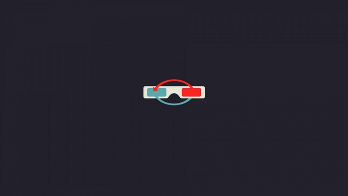 3D Glasses Logo with Arrows
