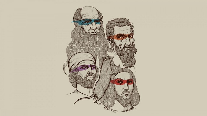 Renaissance artists as Teenage Mutant Ninja Turtles