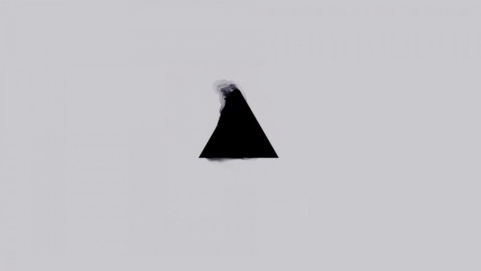 Black triangle with smoke