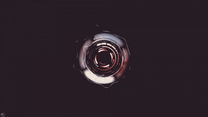 Minimalist abstract circular light design