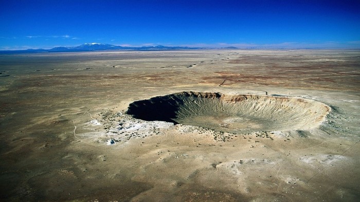 Meteor Crater in the Arizona desert