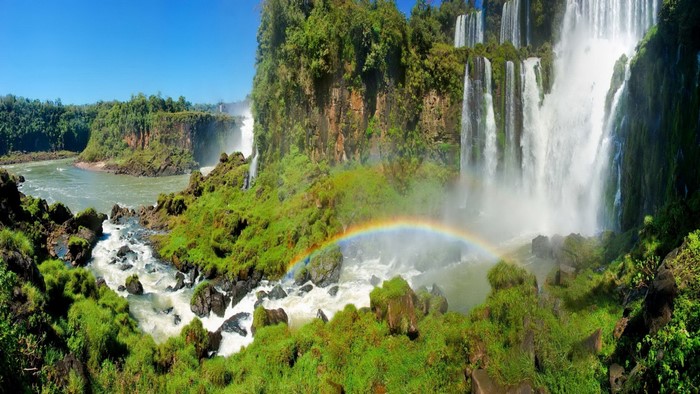 Iguazu Falls National Park with Rainbow