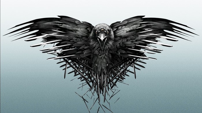 Raven perched on swords, Game of Thrones
