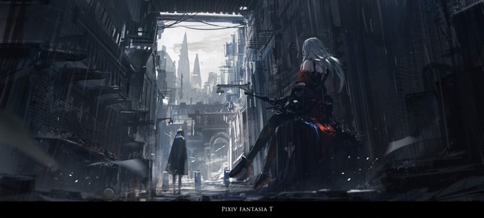 Pixiv Fantasia T Archer Natus in Rainy City