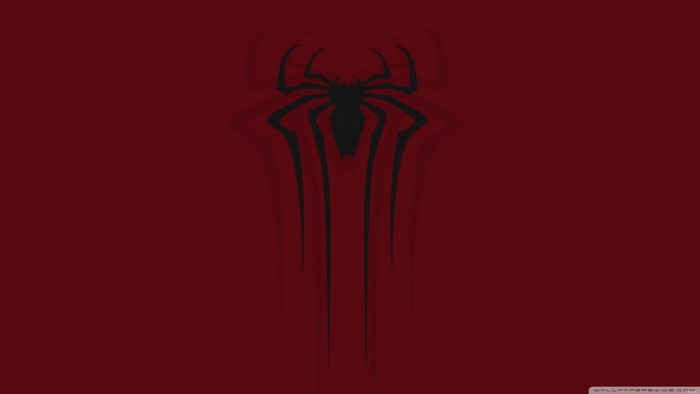 Spider-Man Logo on Red Background