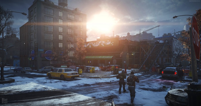 The Division screenshot in a snowy city