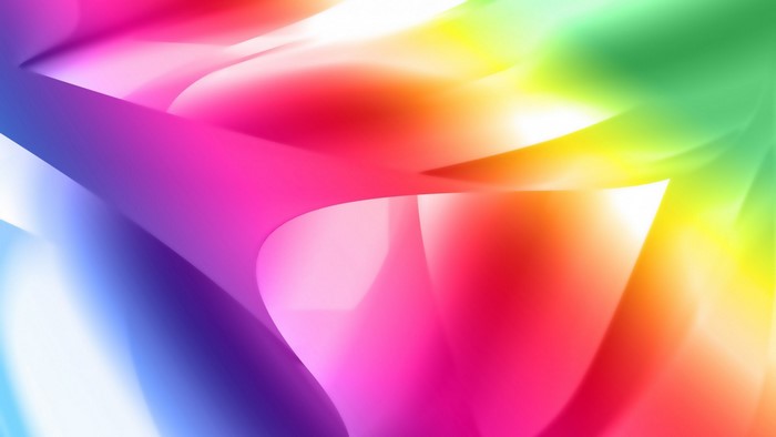 Abstract rainbow colors with flowing shapes