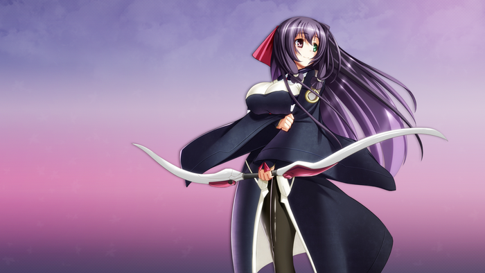 Asama Tomo from Kyoukai Senjou no Horizon holding a bow
