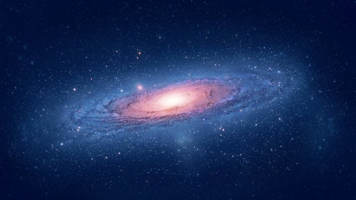 Spiral Galaxy in Deep Space with Stars