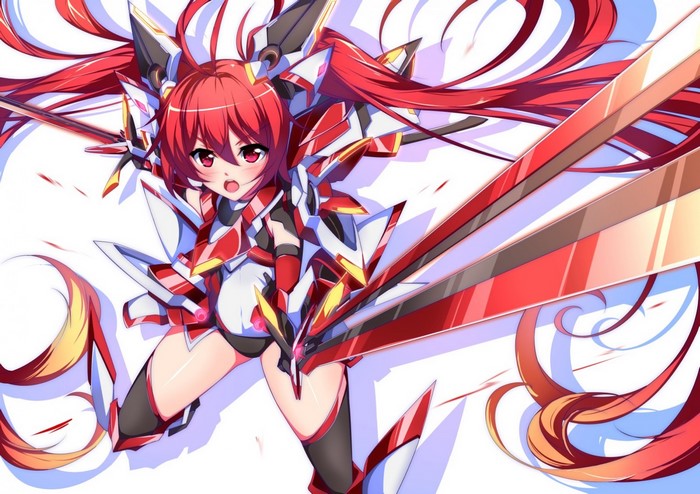 Mitsuka Souji from Ore Twintail ni Narimasu with swords