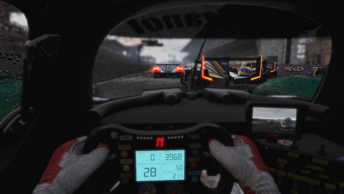 Project CARS racing game cockpit view
