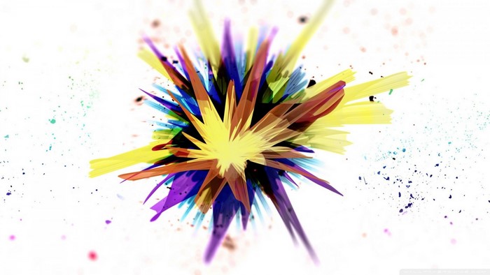 Abstract colorful explosion of light and color