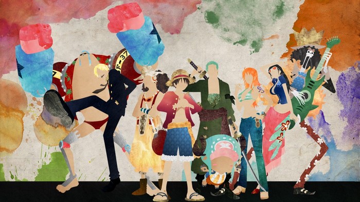 One Piece characters collage illustration