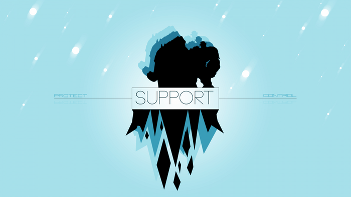 Support illustration with Protect and Control text