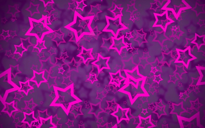 Pink stars on a purple abstract background