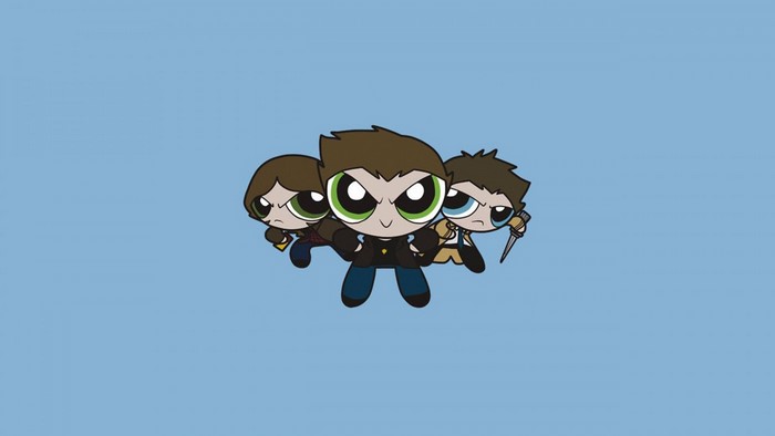 Supernatural characters in Powerpuff Girls style