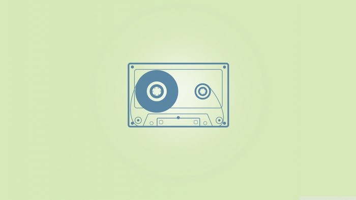 Minimalist cassette tape illustration