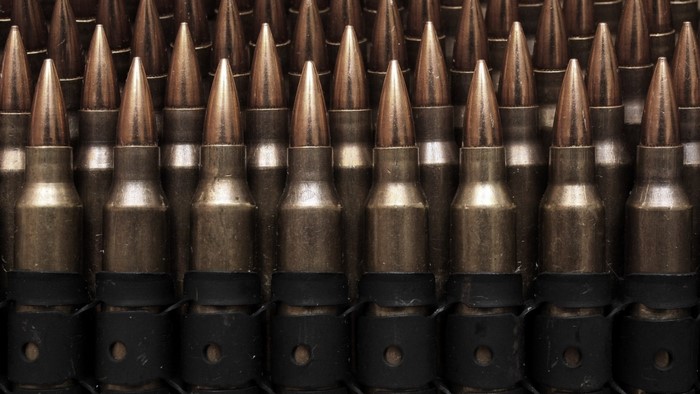 Ammunition belt with bullets