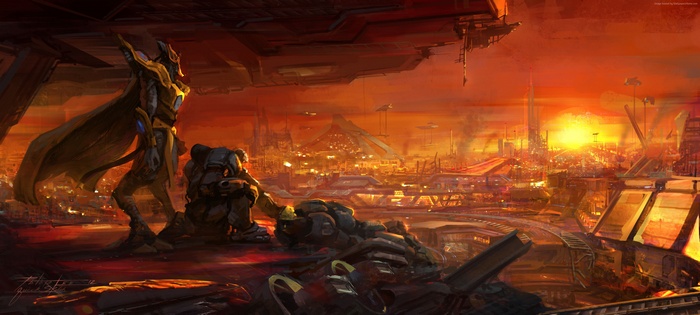 Artanis and Zealot from StarCraft 2: Legacy of the Void