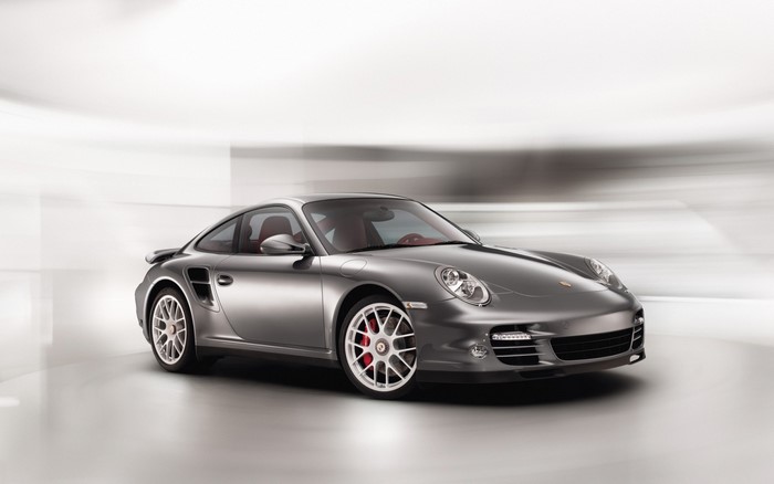 Silver Porsche 911 GT2 Sports Car