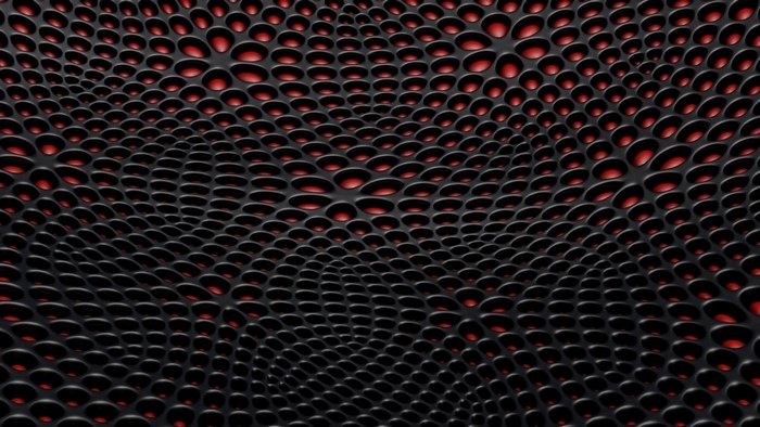 Abstract Black and Red Wavy Mesh Pattern