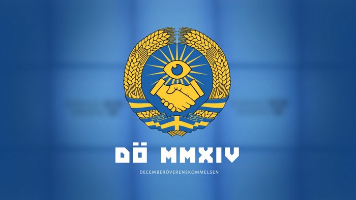 Logo of Decemberöverenskommelsen with Swedish flag elements