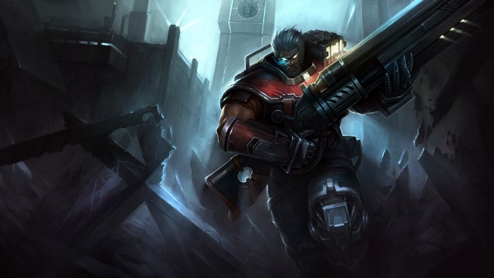 Graves from League of Legends with a large gun
