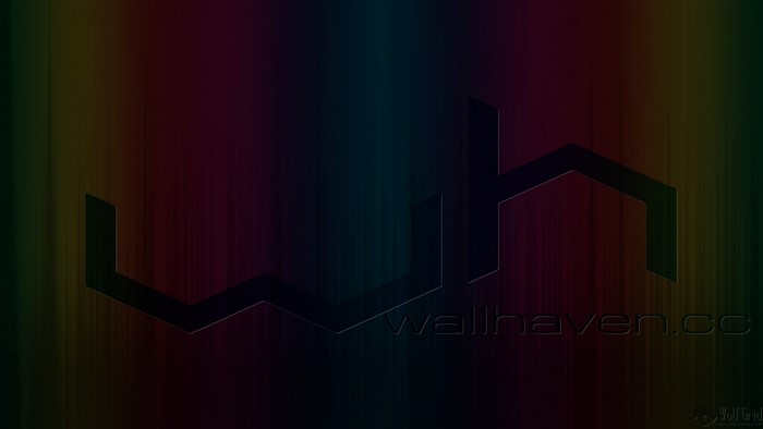 Wallhaven logo with colorful vertical lines