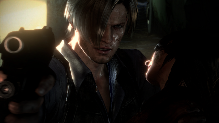 Leon S. Kennedy from Resident Evil 6 holding a gun
