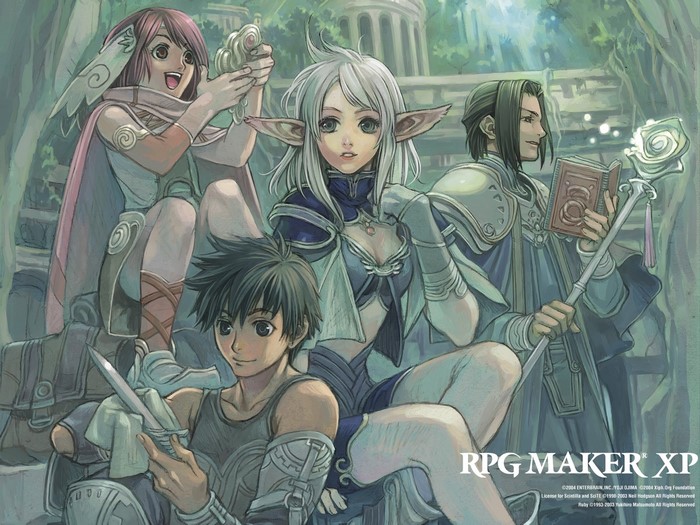 RPG Maker XP characters in fantasy setting