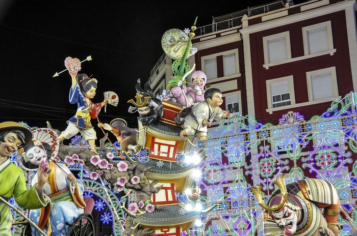 Las Fallas giant puppets in Valencia, Spain