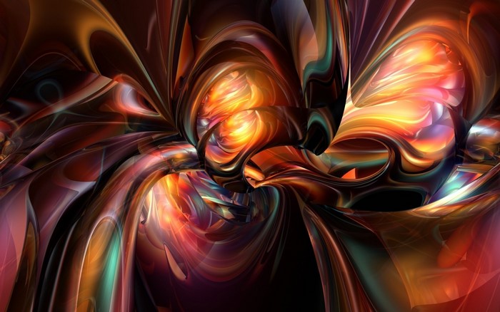 Vibrant Abstract Digital Fractal Art
