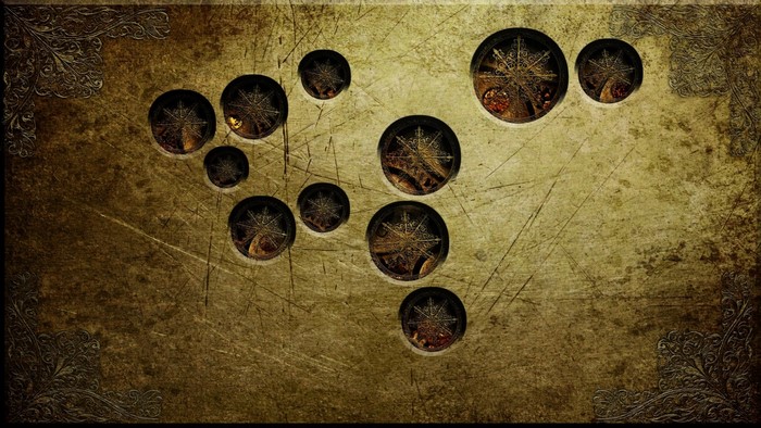 Steampunk gears and compasses on textured background