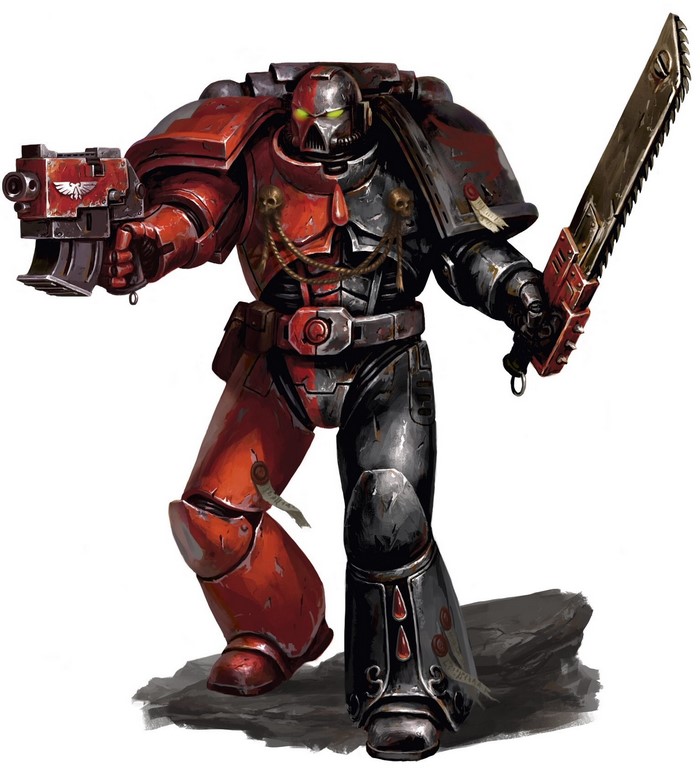 Warhammer 40,000 Space Marine with Bolter and Chainsword
