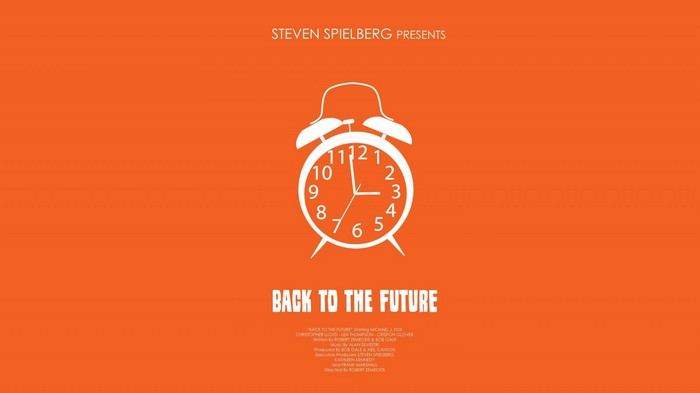 Back to the Future movie poster with alarm clock