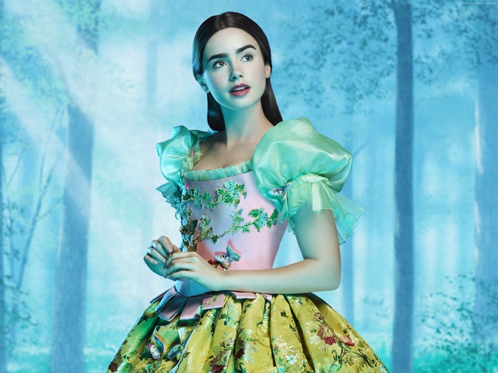 Lily Collins as Snow White in Mirror Mirror