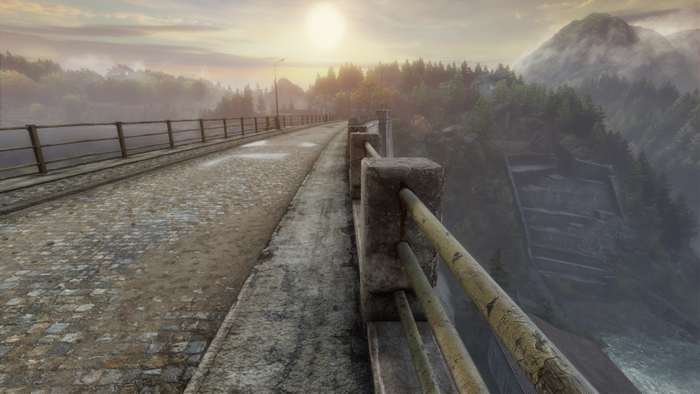 Bridge over a dam in The Vanishing of Ethan Carter