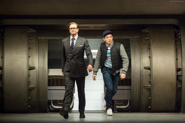 Colin Firth and Taron Egerton from Kingsman