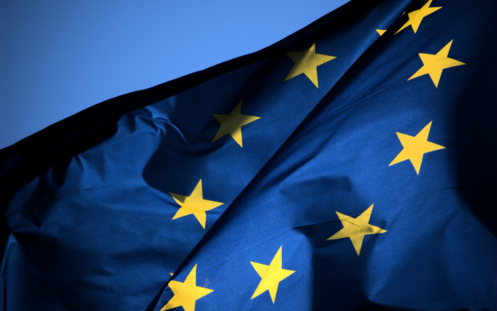 European Union flag waving