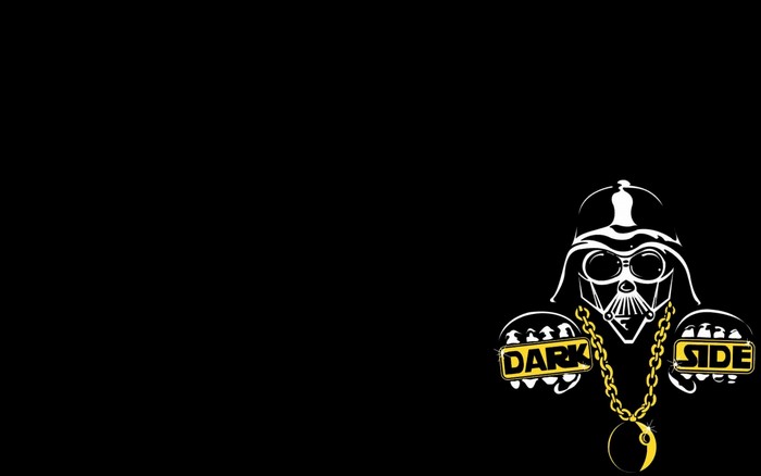 Darth Vader from Star Wars with 'Dark Side' chain