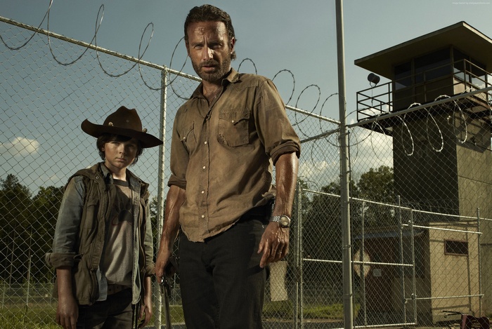 Rick Grimes and Carl Grimes from The Walking Dead
