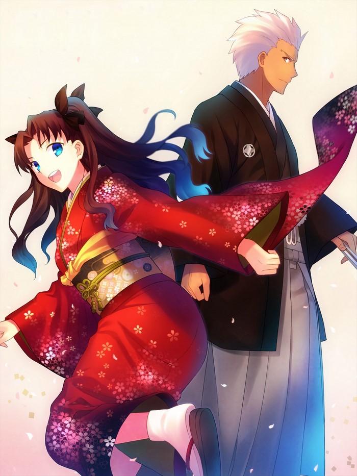 Rin Tohsaka and Archer from Fate/stay night